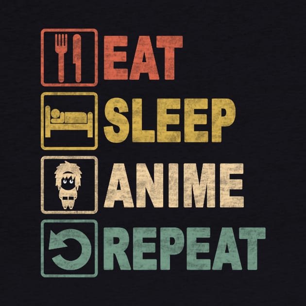 EAT SLEEP ANIME REPEAT by SilverTee